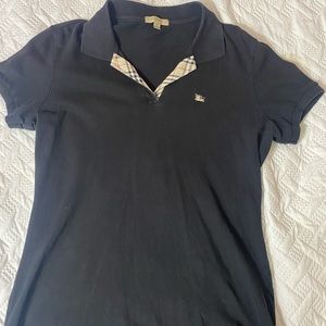 Black Burberry polo shirt